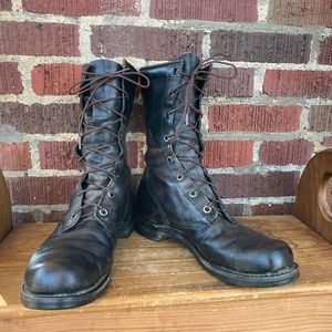 VINTAGE US Army 1980s Men’s M-1966 Leather Combat Boot Size 15